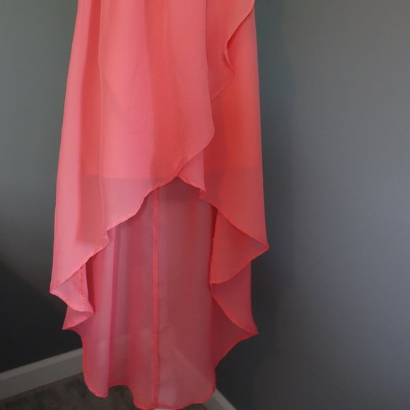 Wet Seal High Low Tank top Dress in Peach - Picture 3 of 7